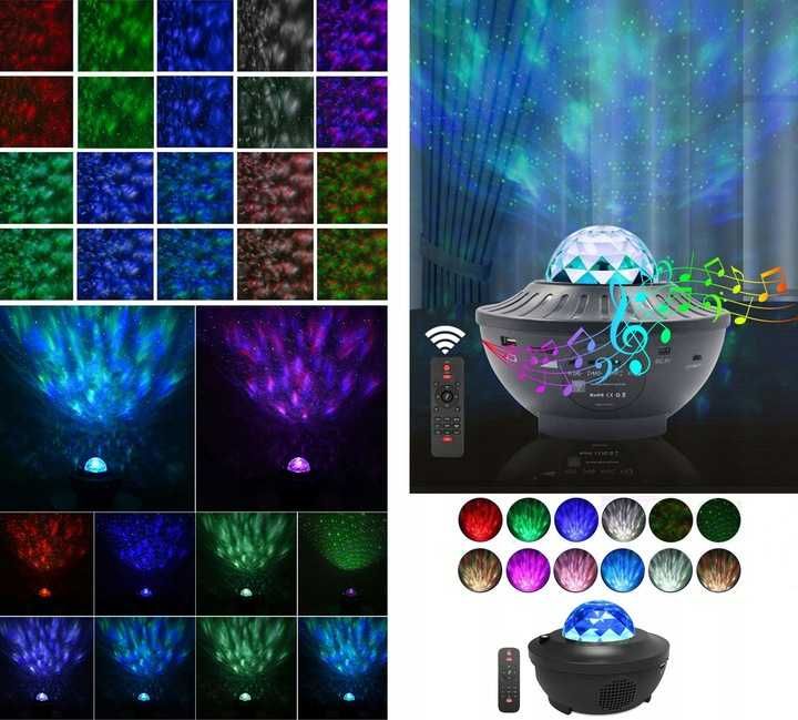 Projektor gwiazd STAR LED lampka nocna BLUETOOTH