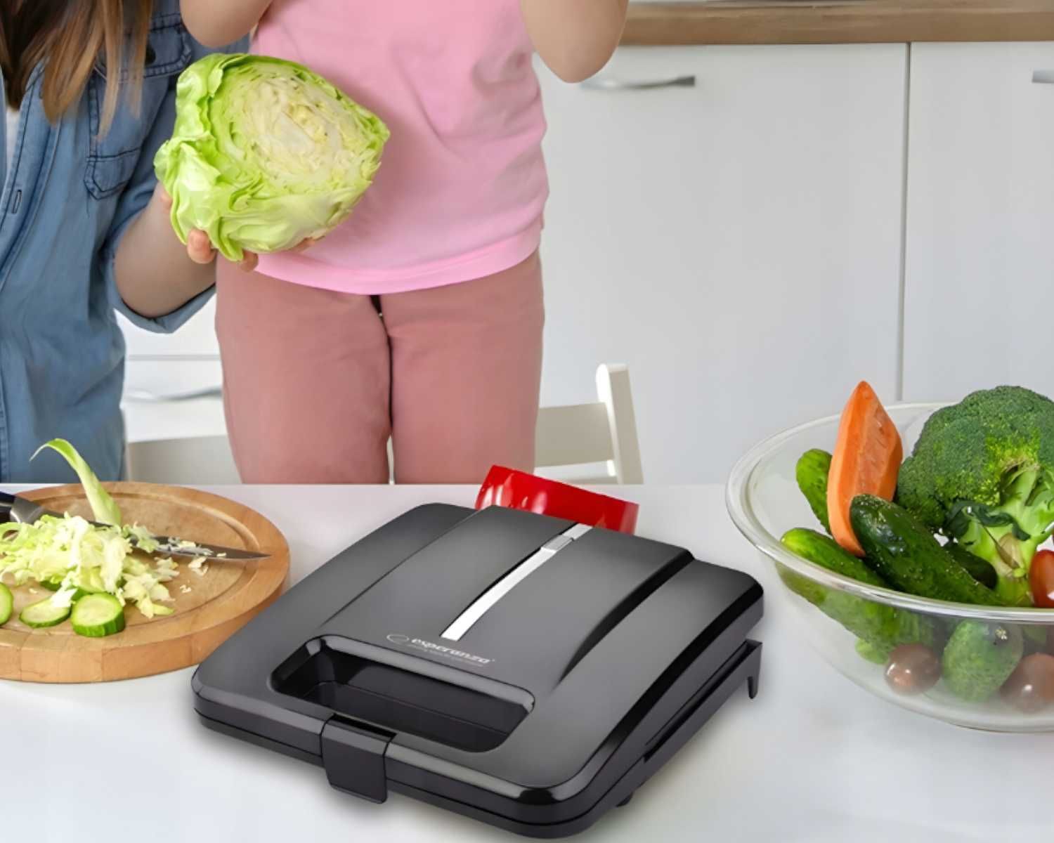 Elektryczny Toster 1000W Opiekacz Do Kanapek POWŁOKA NON-STICK