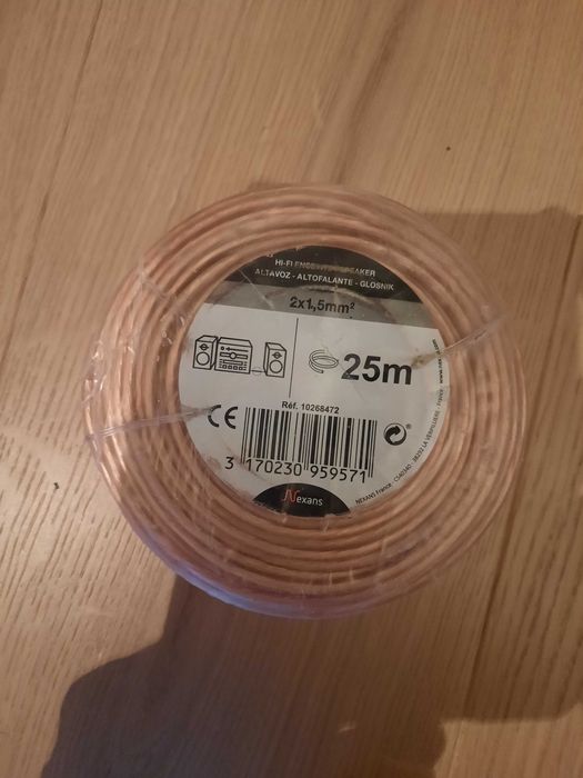 kabel głośnikowy nexans 2 x 1,5 mm - 100 m (4x25)