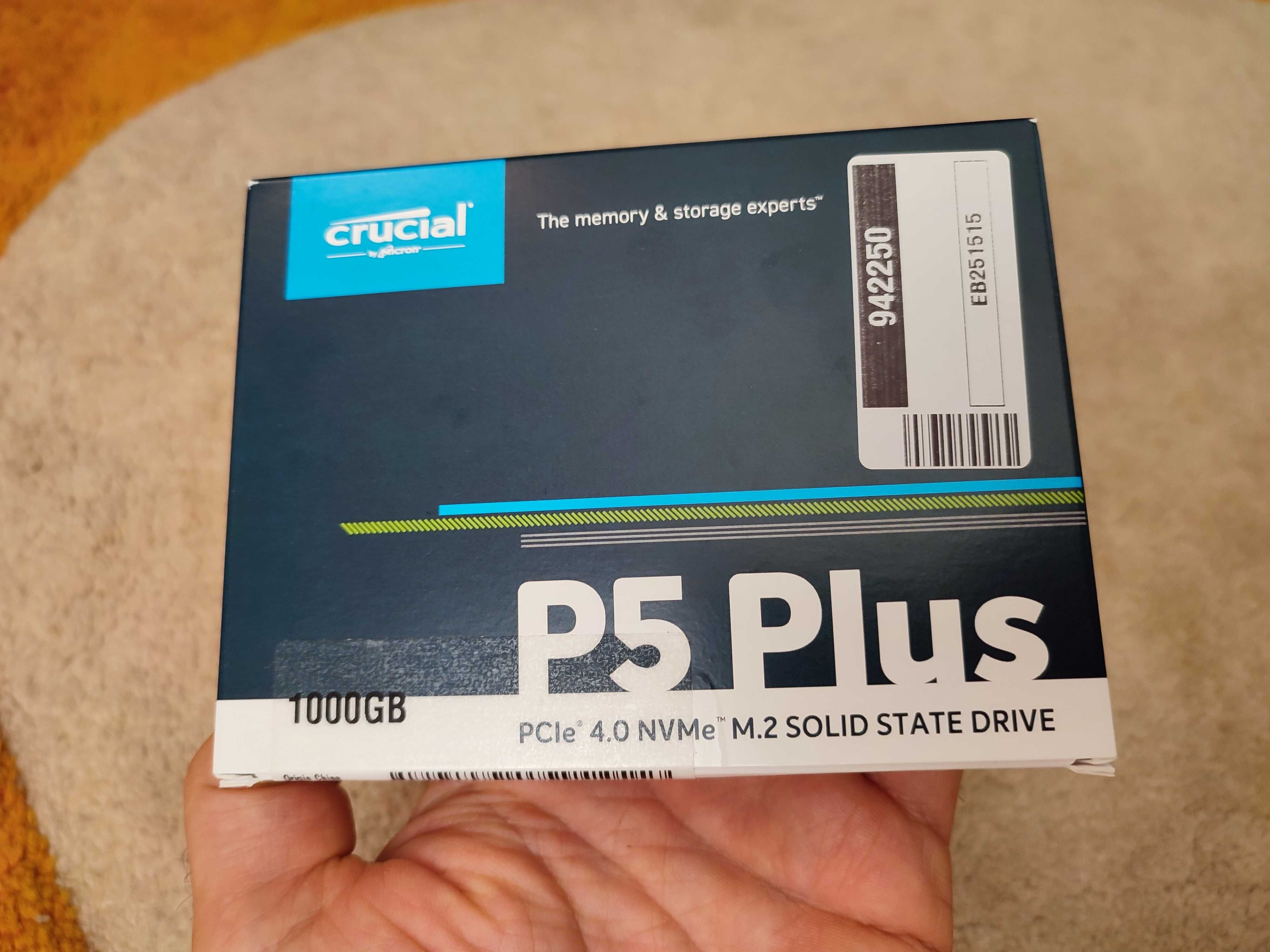 Crucial P5 Plus 1TB. Dysk SSD M.2 NVMe PCIe 4.0 x4. Nowy.