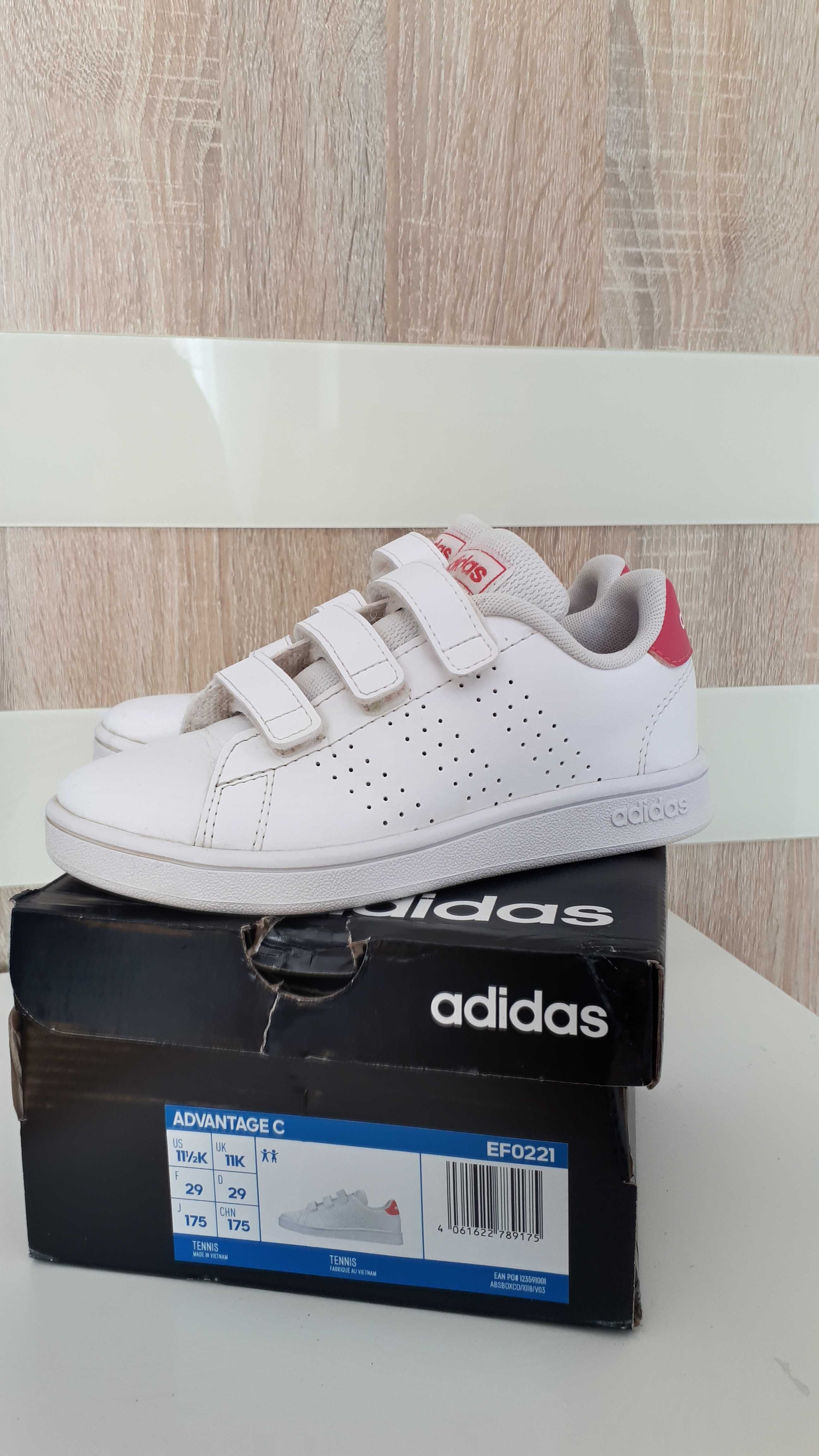 Adidas buty rozm 29 dziewczynka biale różowe j nowe