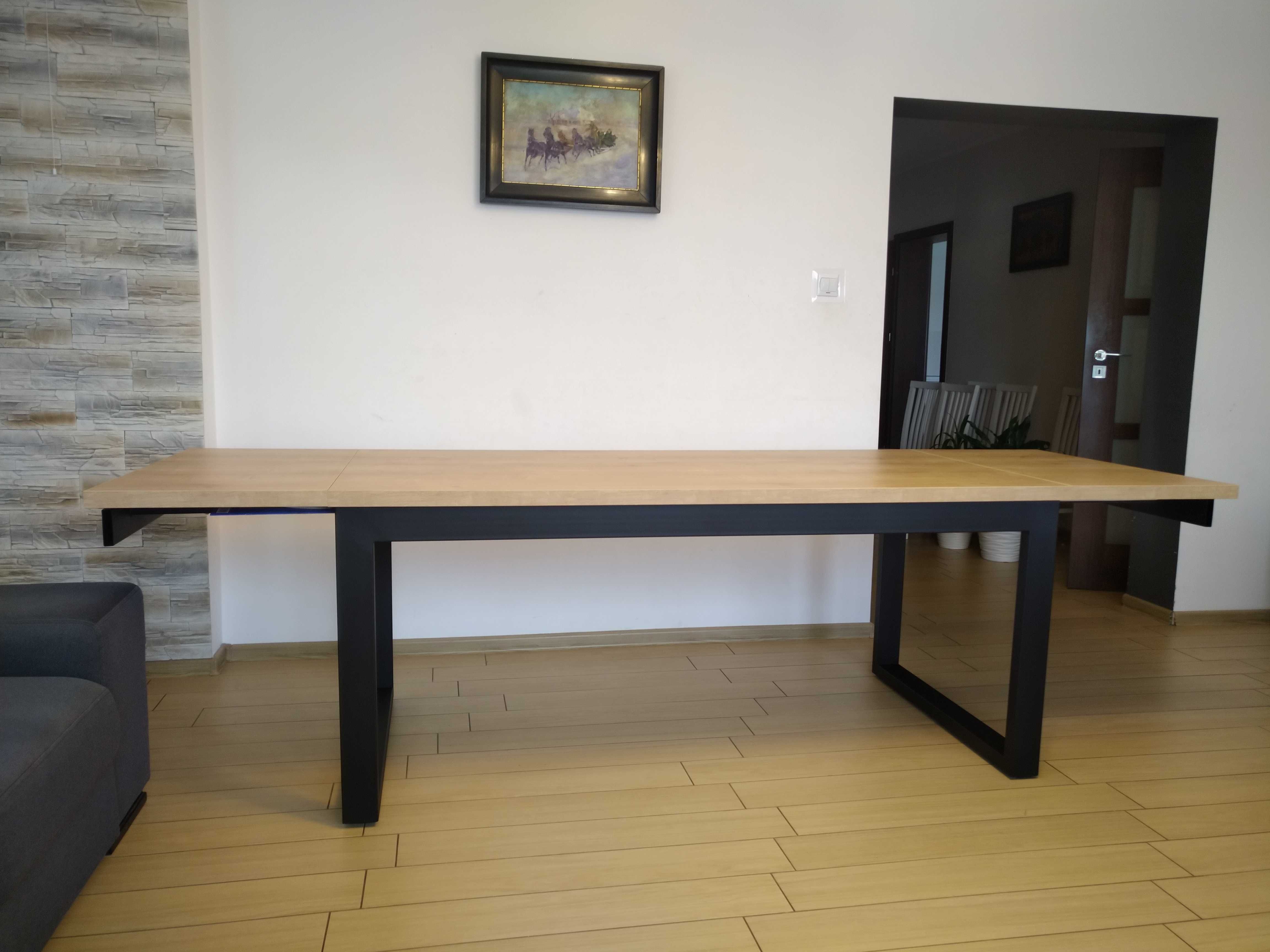 Stół LOFT industrialny 180-270x100 (2x45 Dostawki) EGGER