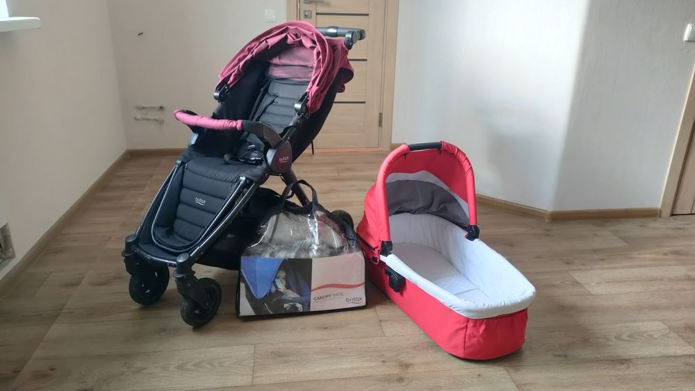 Коляска (2 в 1) BRITAX B-MOTION 4 PLUS Cosmos Black/Wine Red