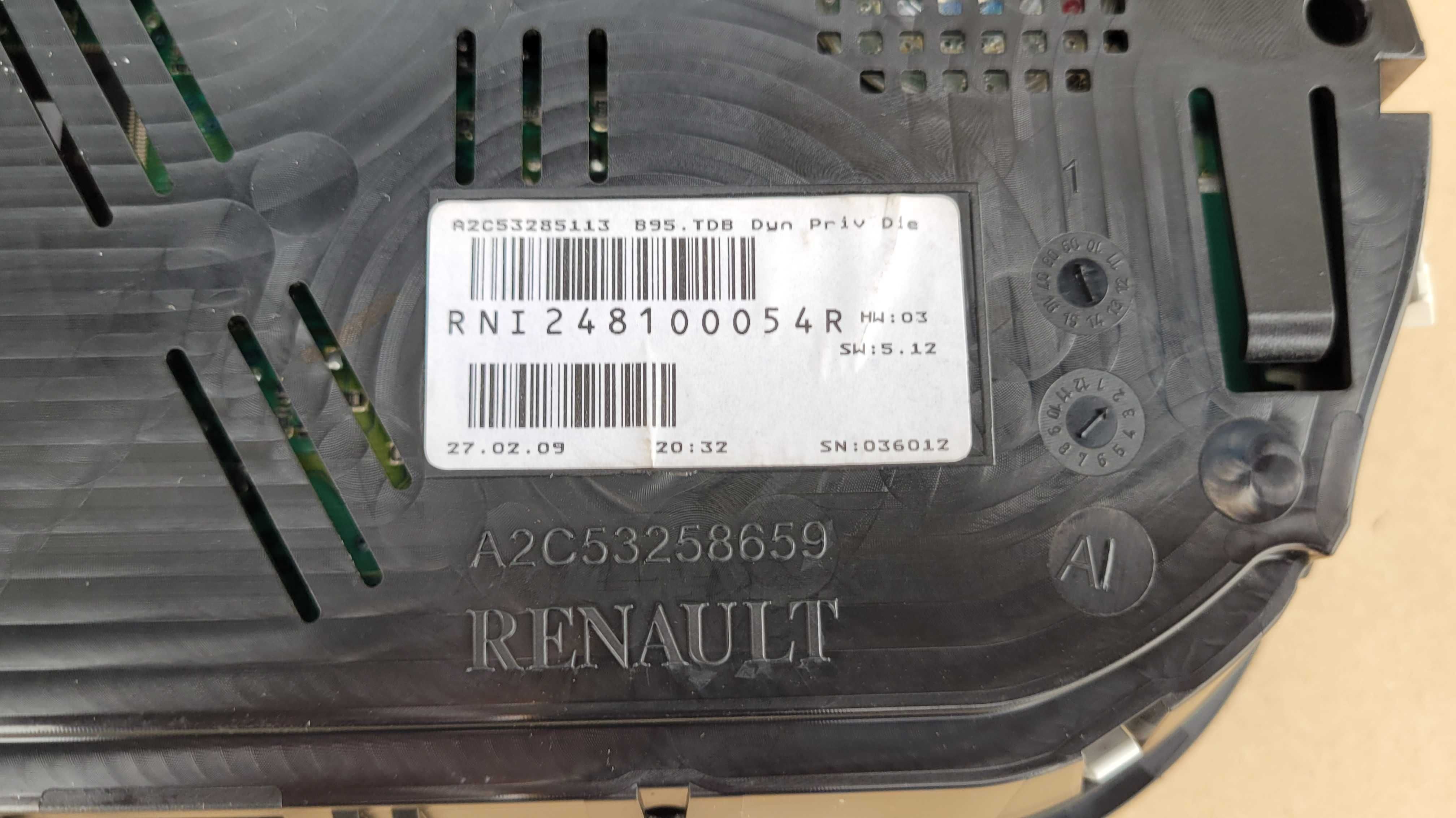 Renault megane 3 III nr7 licznik zegar 1.5 1.6 1.9 dci 2481#00054R