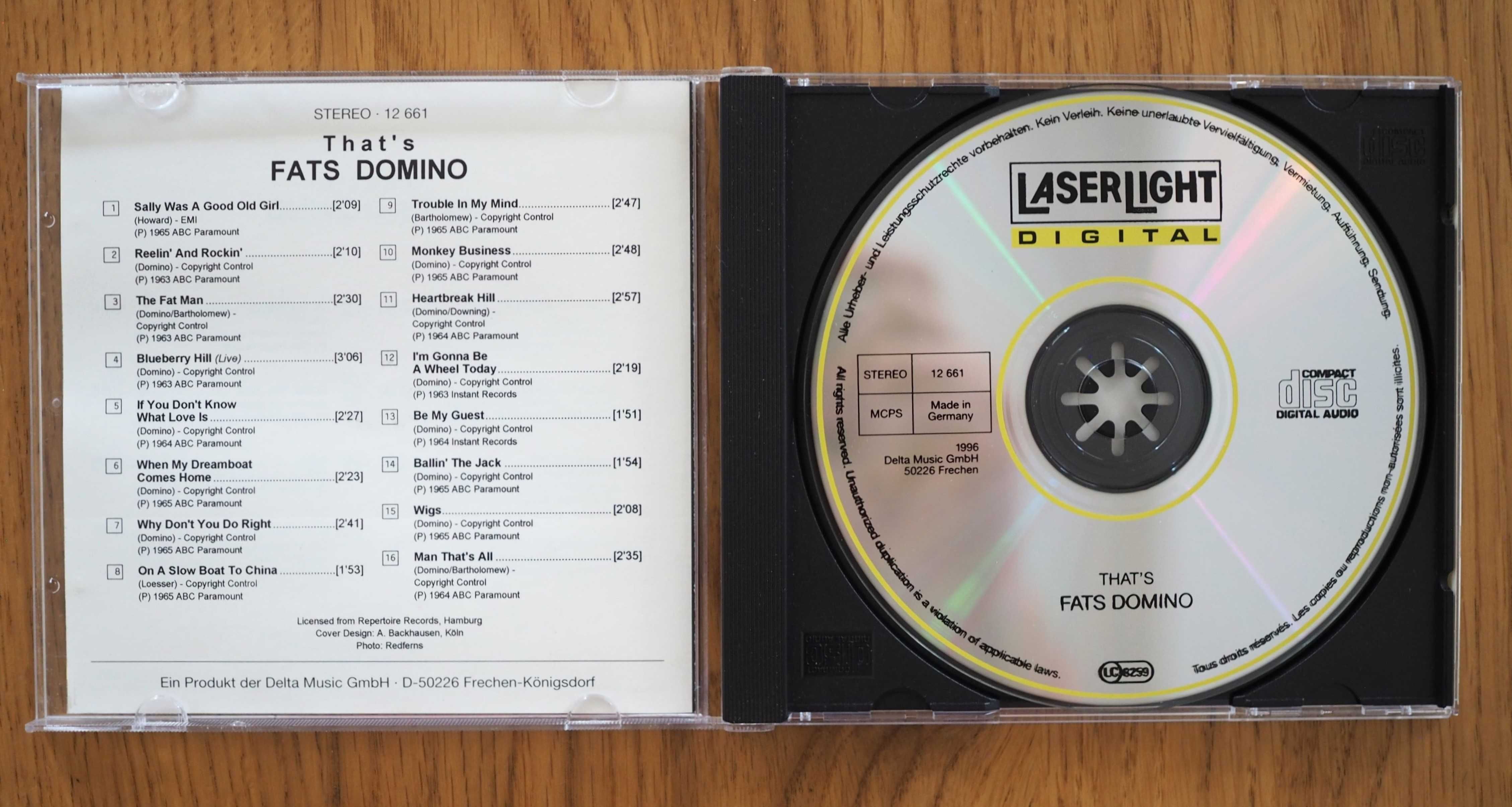 Fats Domino, That’s Fats Domino CD