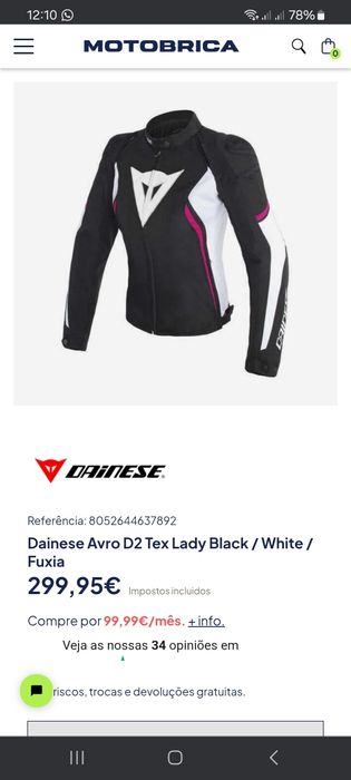 Casaco Dainese T54 senhora