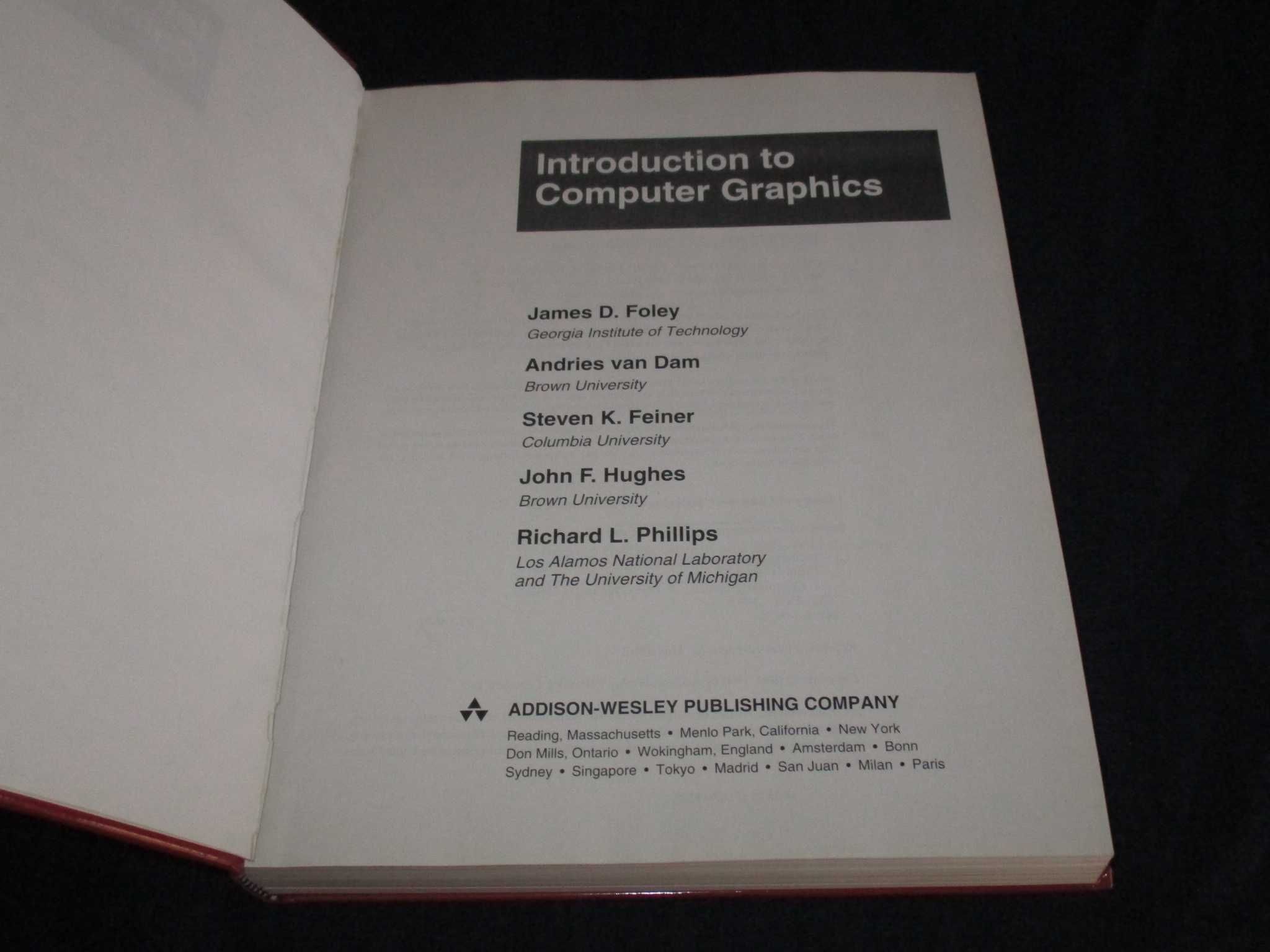 Livro Introduction to Computer Graphics capa dura