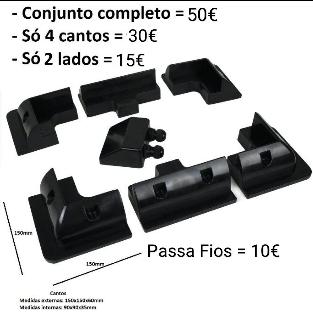 Cantos, Meios, Passa Fios para painel solar caravana