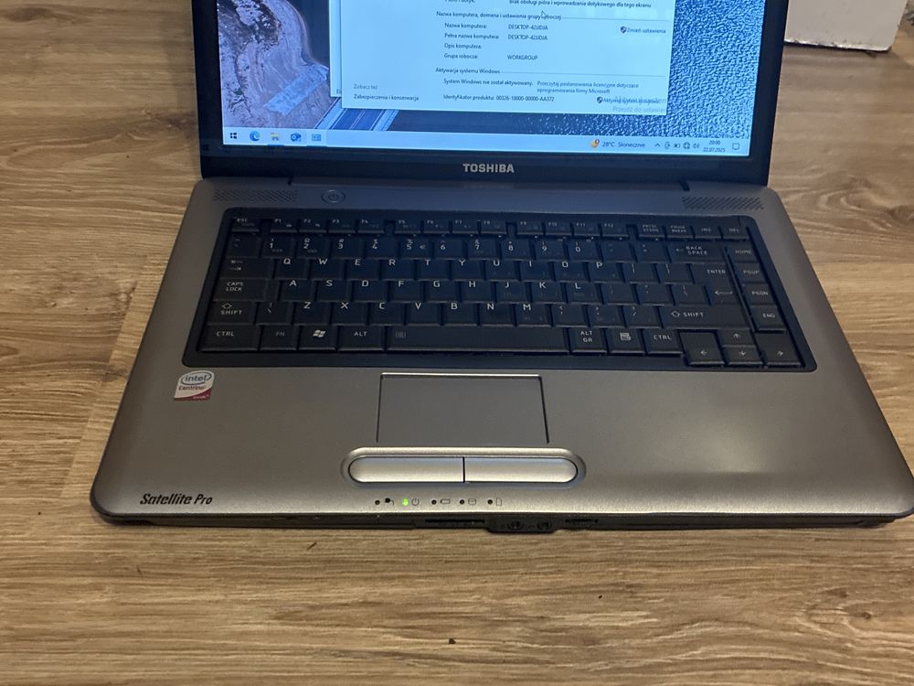 Laptop Toshiba core 2 duo T5670 4GB RAM dysk HDD 120GB