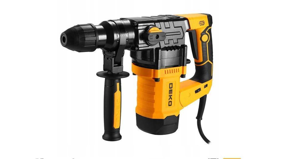 MŁOT UDAROWY Udar 6J DEKO 1500 W SDS Plus Wiertla Walizka Żółty