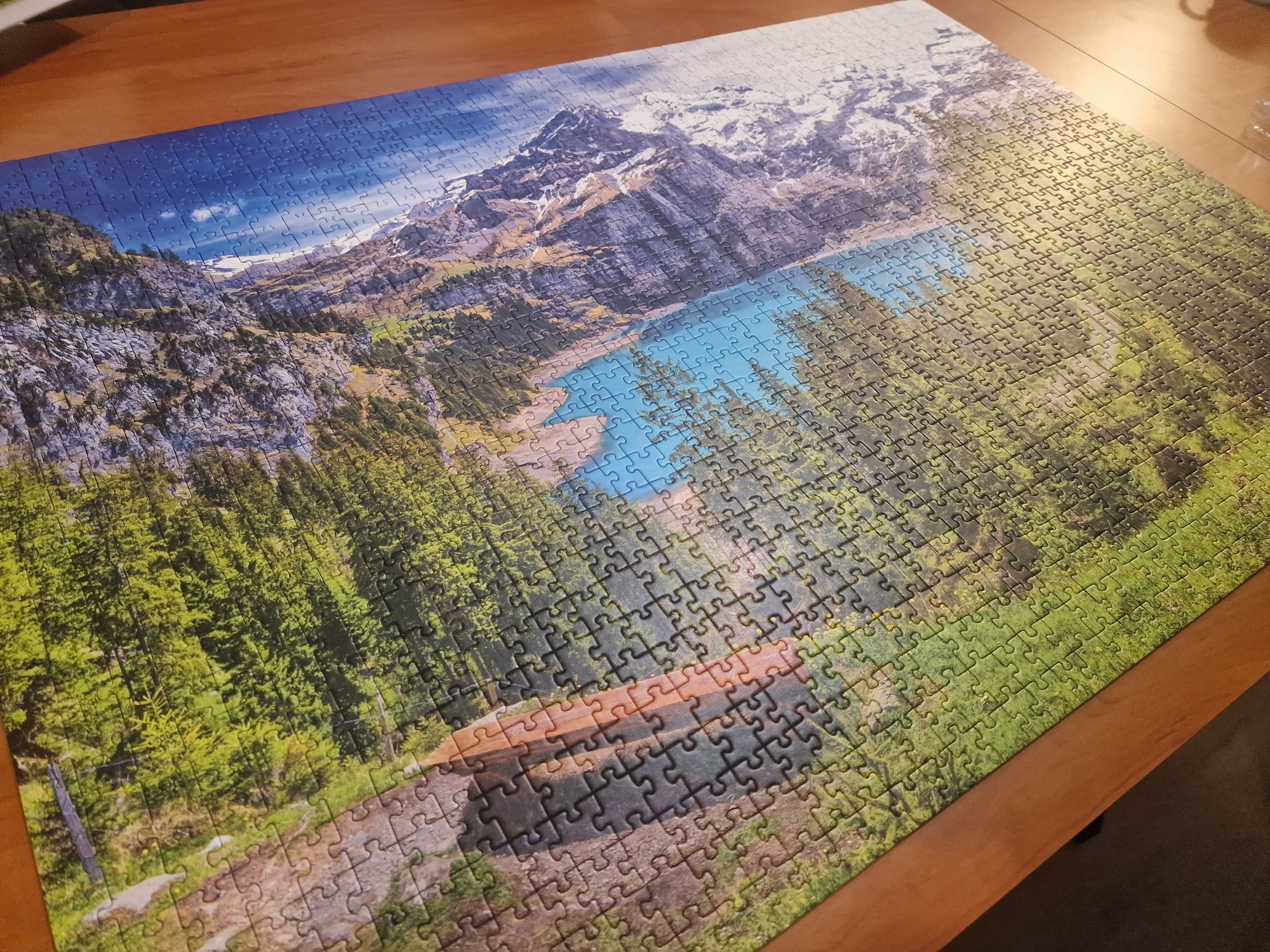 Puzzle Trefl, 1500 Jezioro Oeschinen, Szwajcaria