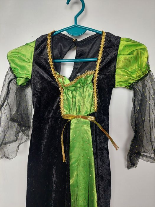 Sukienka przebranie czarownica dama dworu rozmiar 110 116 cm. Gh092