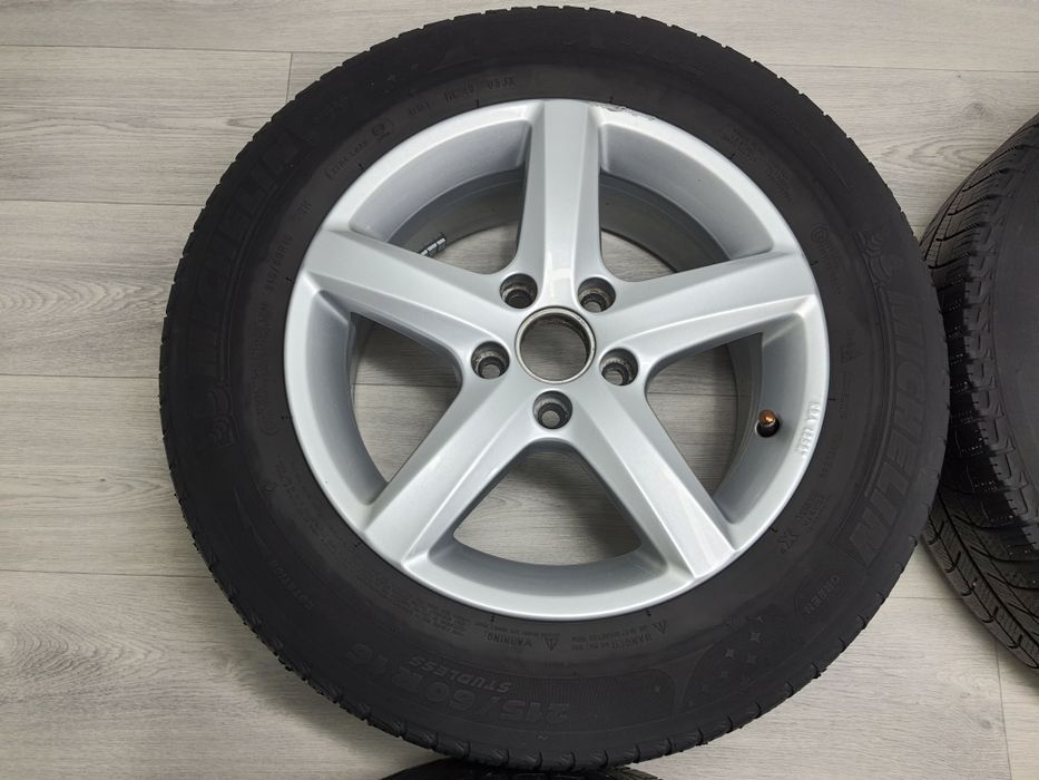 Диски р16 5/112 VW,Skoda,Seat,Audi з гумою Michelin 215/60/16