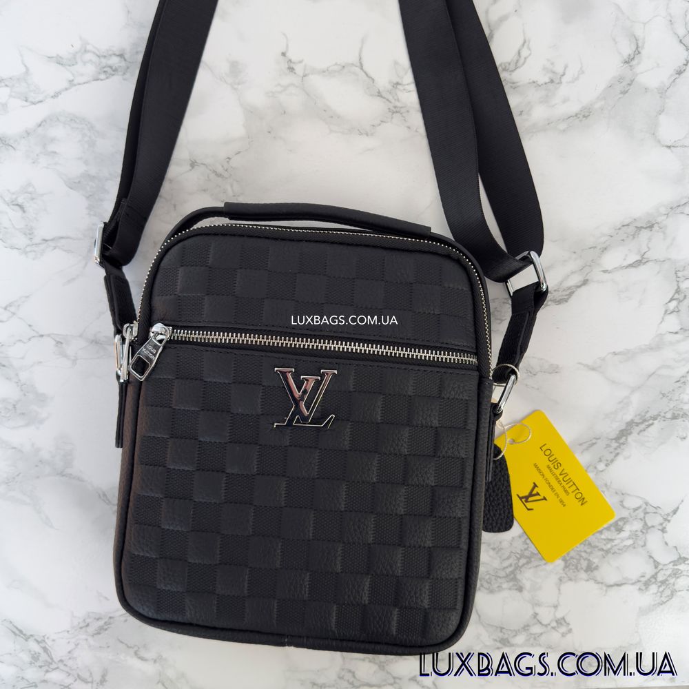 Мужская кожаная сумка барсетка через плечо Louis Vuitton