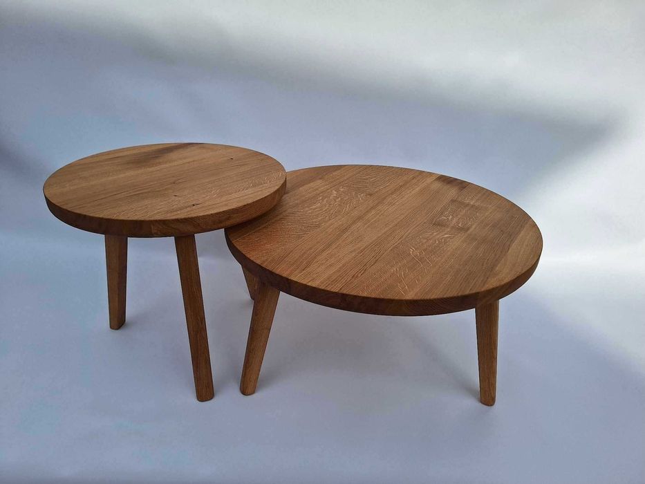 Stoliki kawowe dębowe 2w1 70 50cm