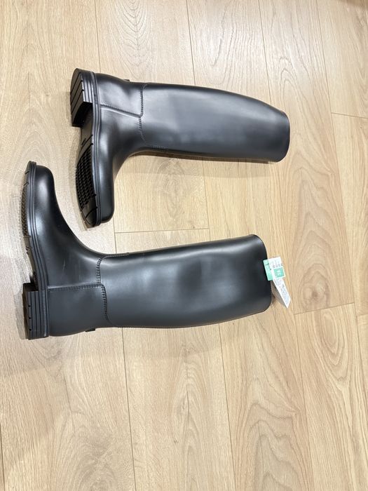 Чоботи жокейські 37 нові жіночі чорні водонепроникні гумові