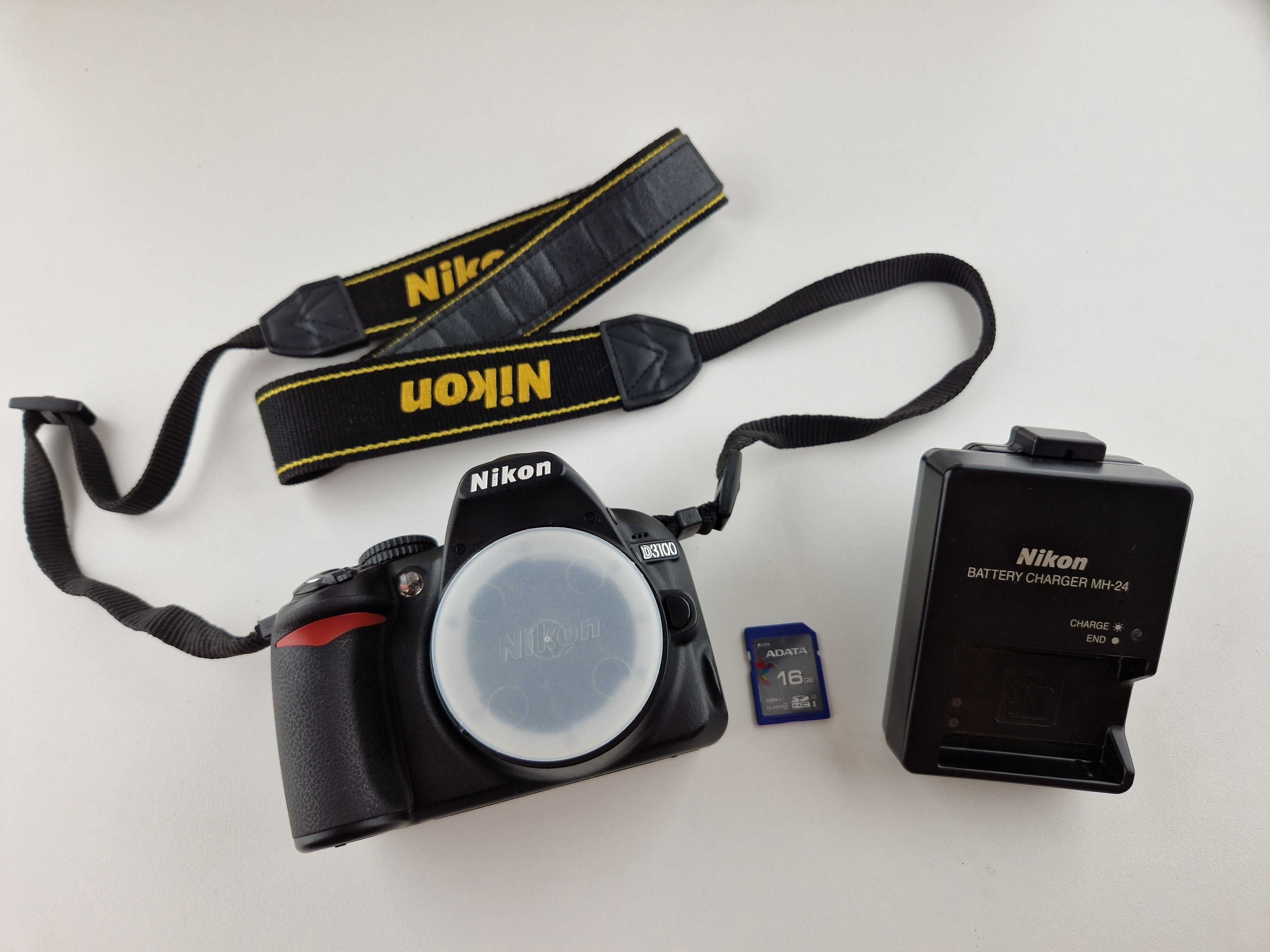 .Aparat Nikon D3100 body + 16GB - przebieg 18 tys. zdjęć - jak nowy!