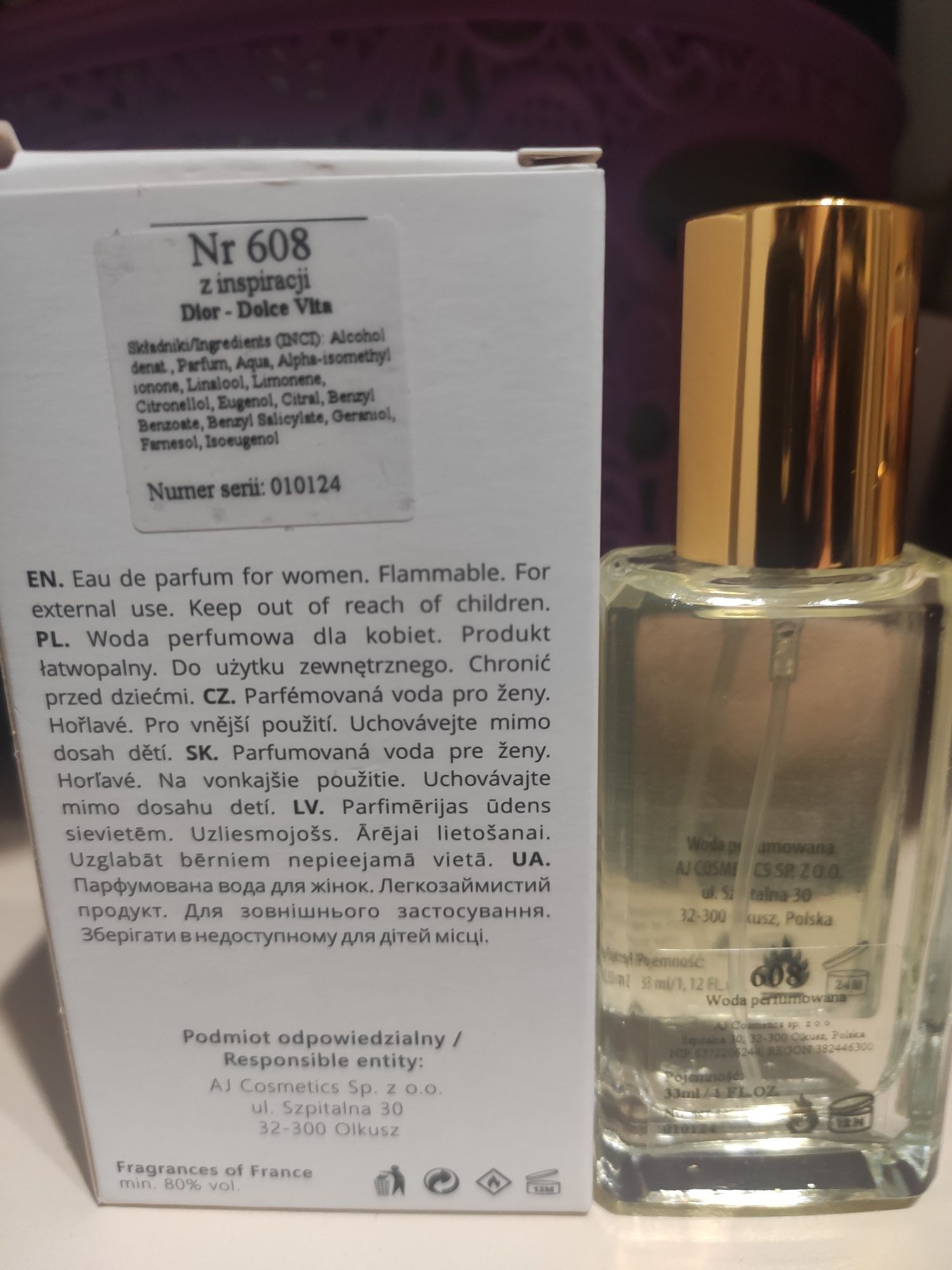 Francuskie Perfumy 608 Dior Dolce Vita 33 ml