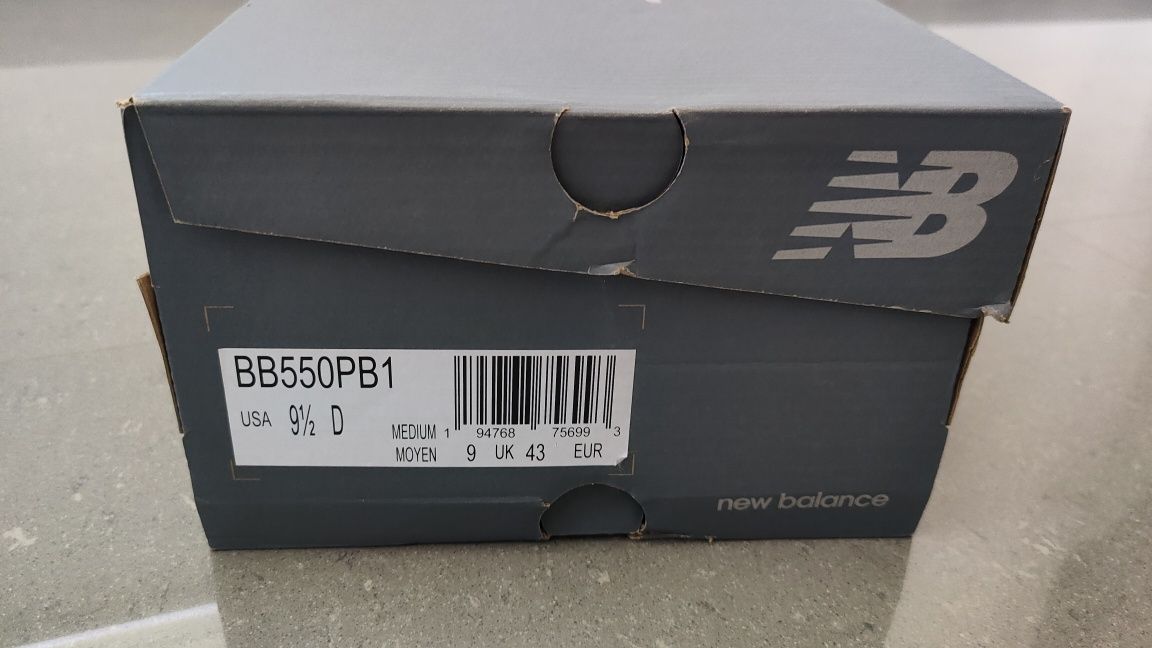 New Balance 550 EU 43 US 9.5