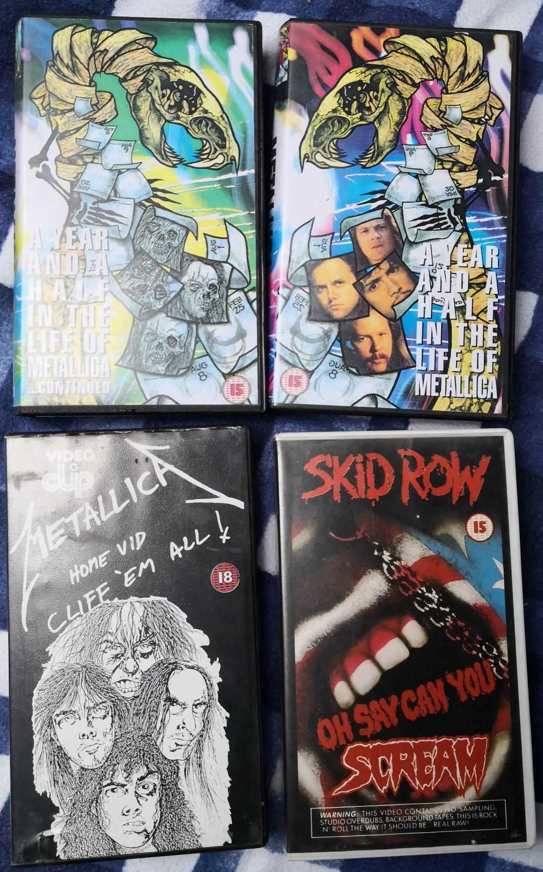 Metallica - VHS x 3 kolekcjonerskie + Skid Row gratis