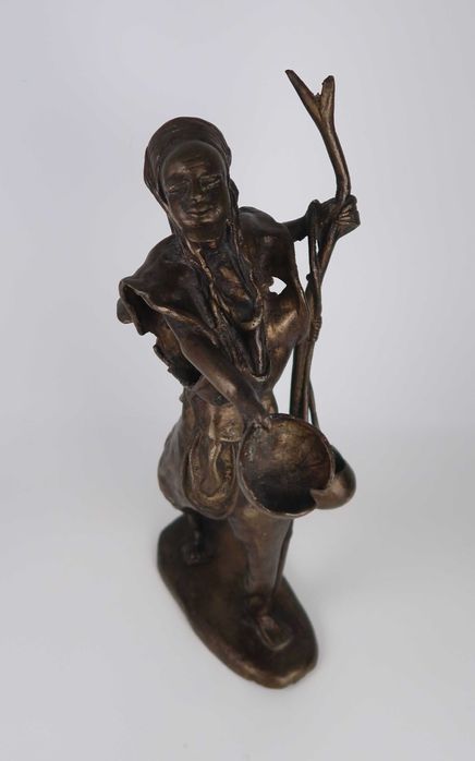 Escultura em bronze - Mendigo do Norte de África - 32 cm