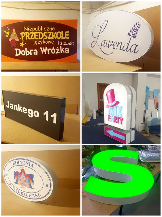 Kaseton reklamowy Litery 3D LED producent reklam Baner Logo Szyld