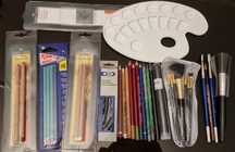 Material de desenho e pintura artística