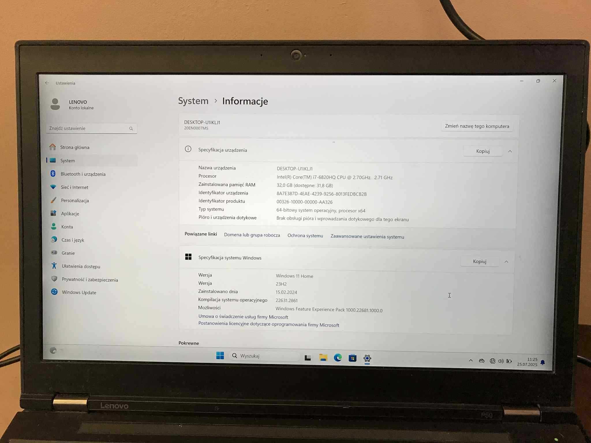 Sprzedam laptopa ThinkPad 32GB RAM!!