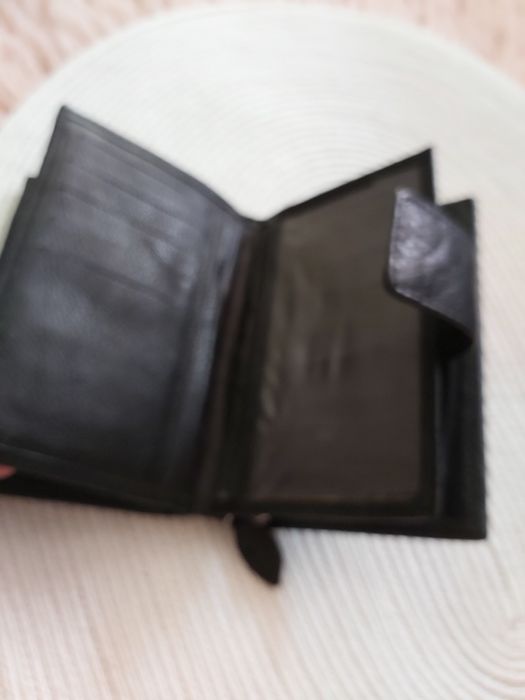 Portfel skórzany czarny