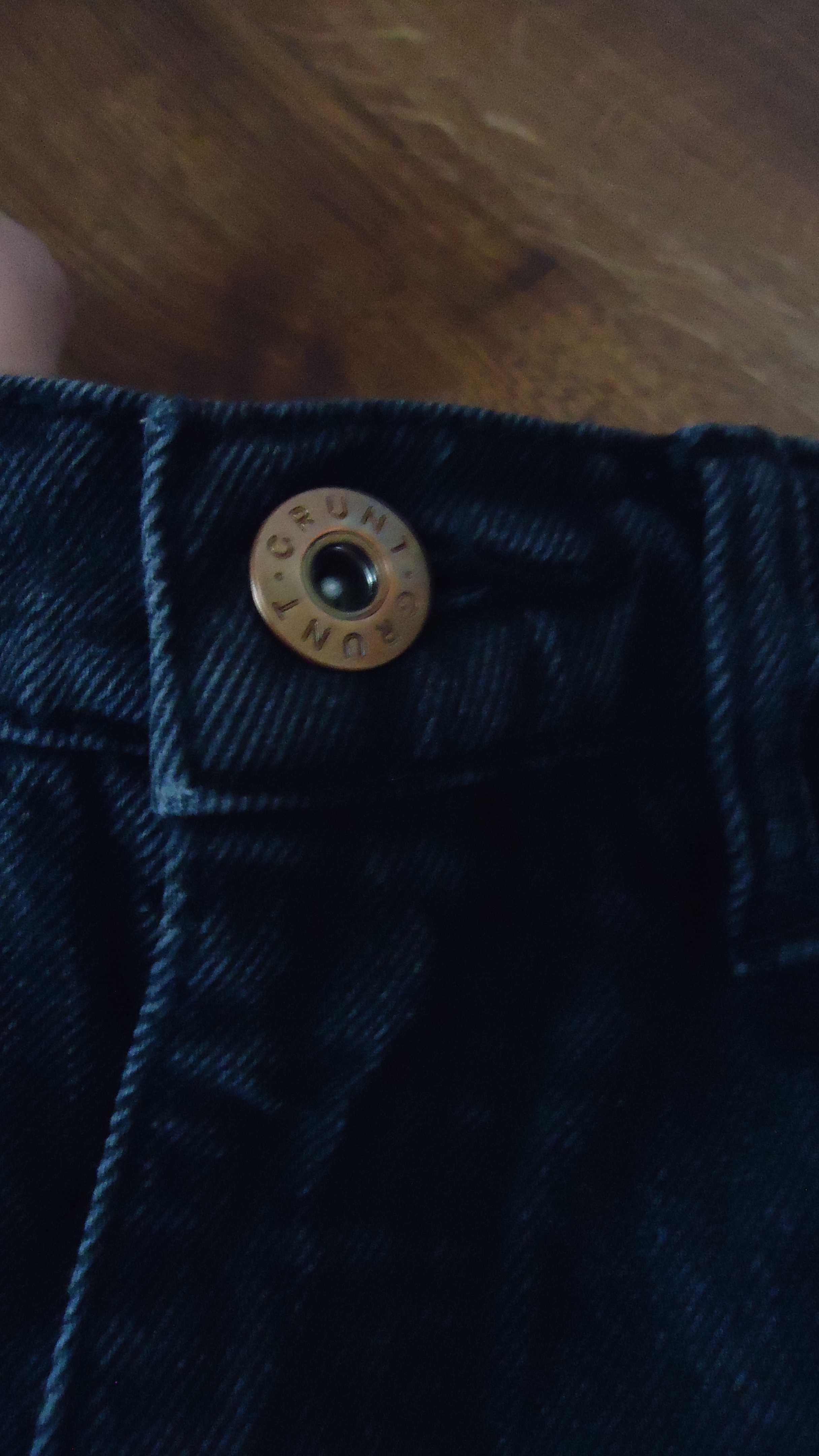 r.116/122 GRUNT jeansy czarne dżinsy wysoki stan dżinsy WIDE LEG