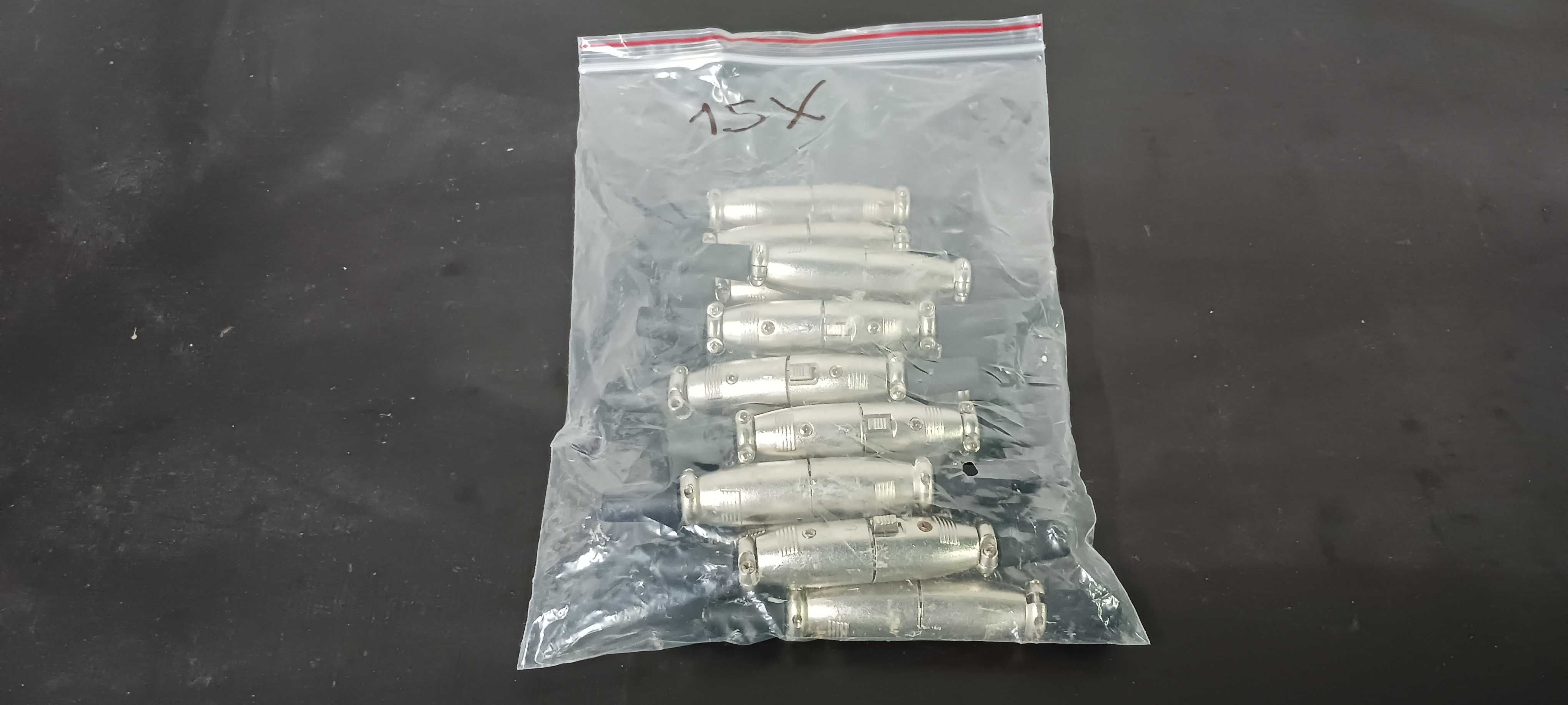 XLR - Canon conectores 15X machos + 15X fêmeas - Em bom estado