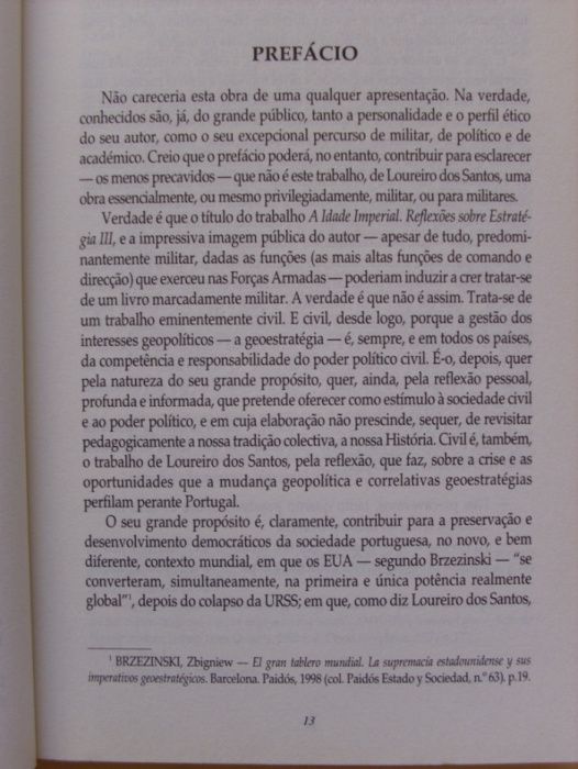 A Idade Imperial A Nova Era de Loureiro dos Santos