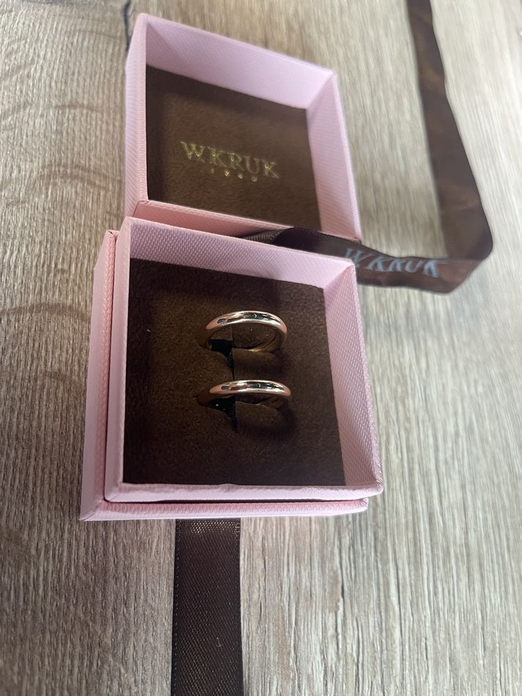 W.Kruk - nowe, ZŁOTE kolczyki Grube, srednica ok 20mm