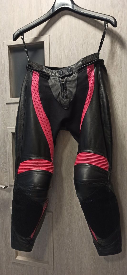 Spodnie damskie skórzane Rebelhorn Rebel Lady Black/Pink 34