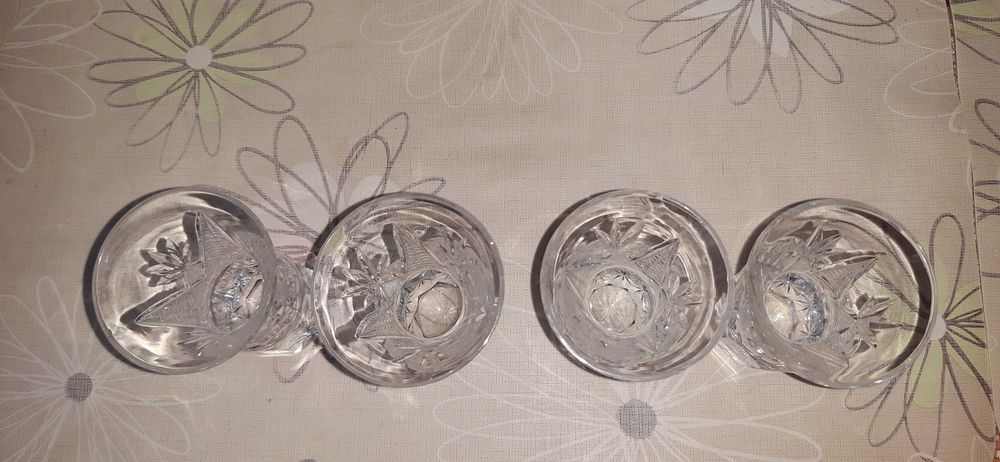 Szkło Kieliszki kryształowe czasow prl