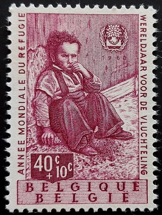 3 Znaczki Belgia 1960 Seria World Refugees Year