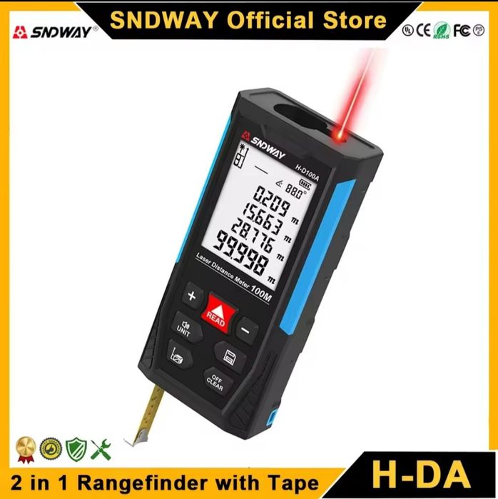 ‼️Дальномер Sndway H-D510A ,50м.‼️Лазерная рулетка