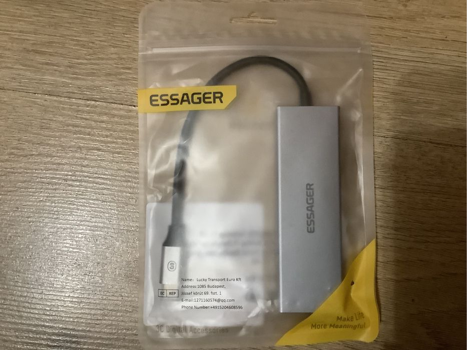Essager 5 в 1, USB C-концентратор, док-станция HDMI-4K, для macbook