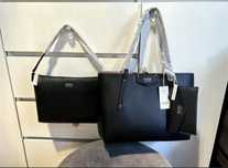 Nowa Guess Brenton Tote torebka torba czarna shopper 3 w 1