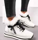 buty botki sneakersy z futerkiem damskie r. 37