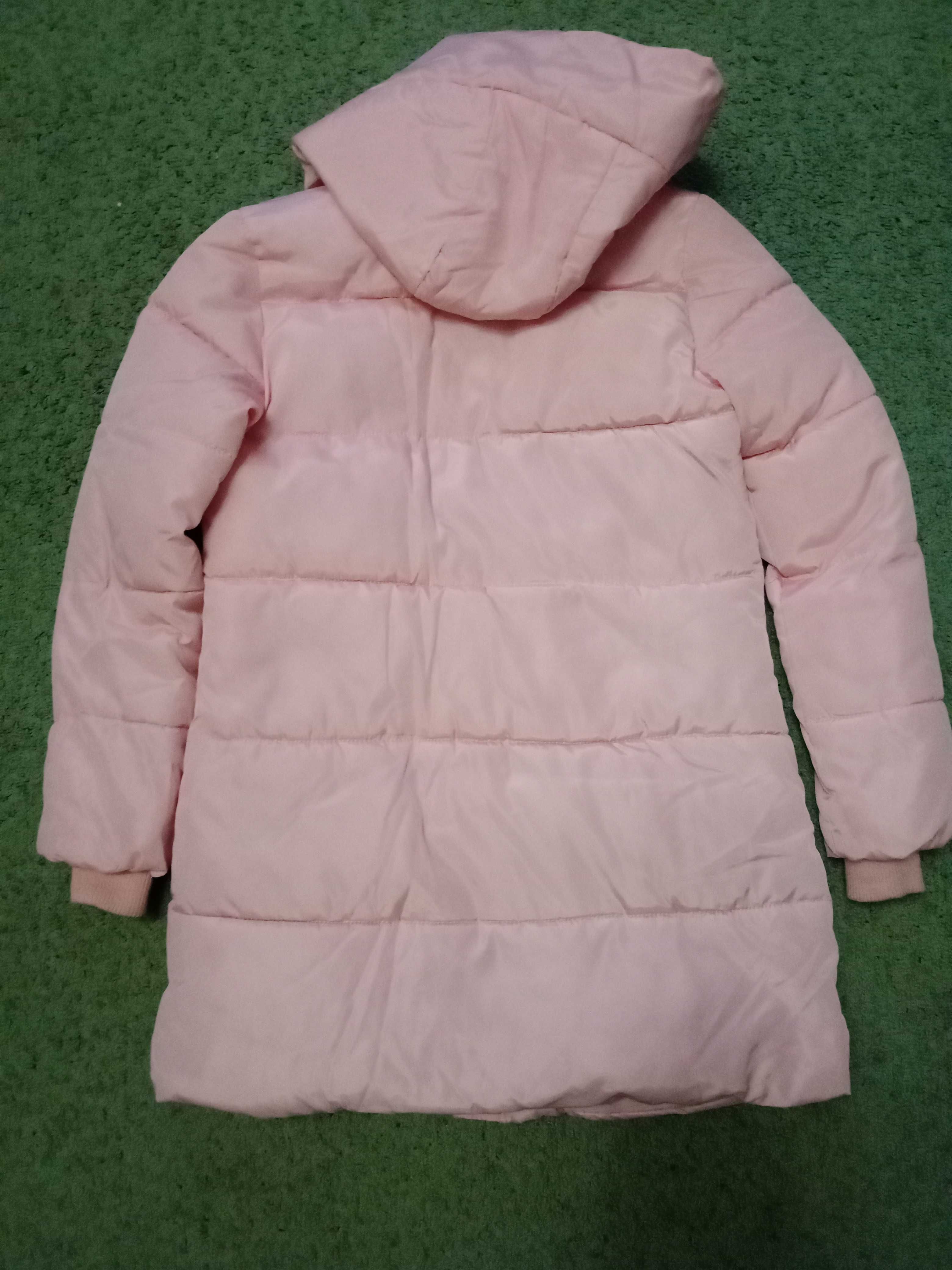 Куртка пальто рожеве, стан нового,на синтепоні, осінь тепла зима
