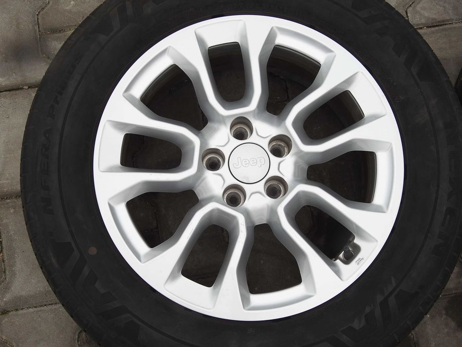 4x 17" JEEP Compass Commander Renegade 7J 5X110 ET37,5 Jak NOWE + TPMS