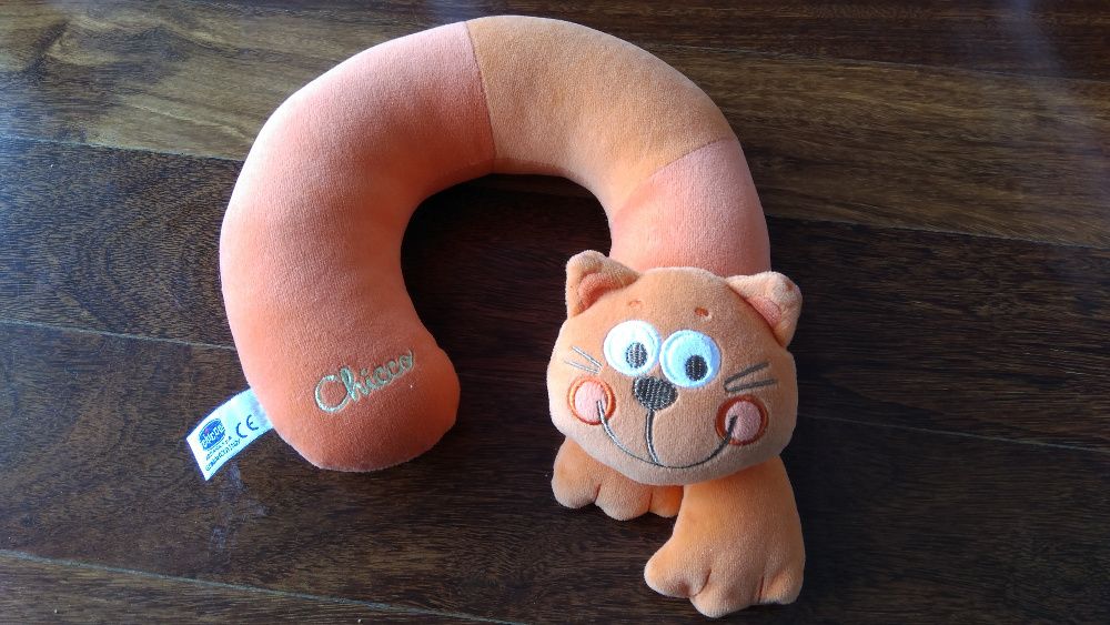 Almofada cervical Chicco gato laranja como NOVA