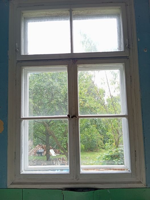 Okna drewniane z 90letniego domu komplet