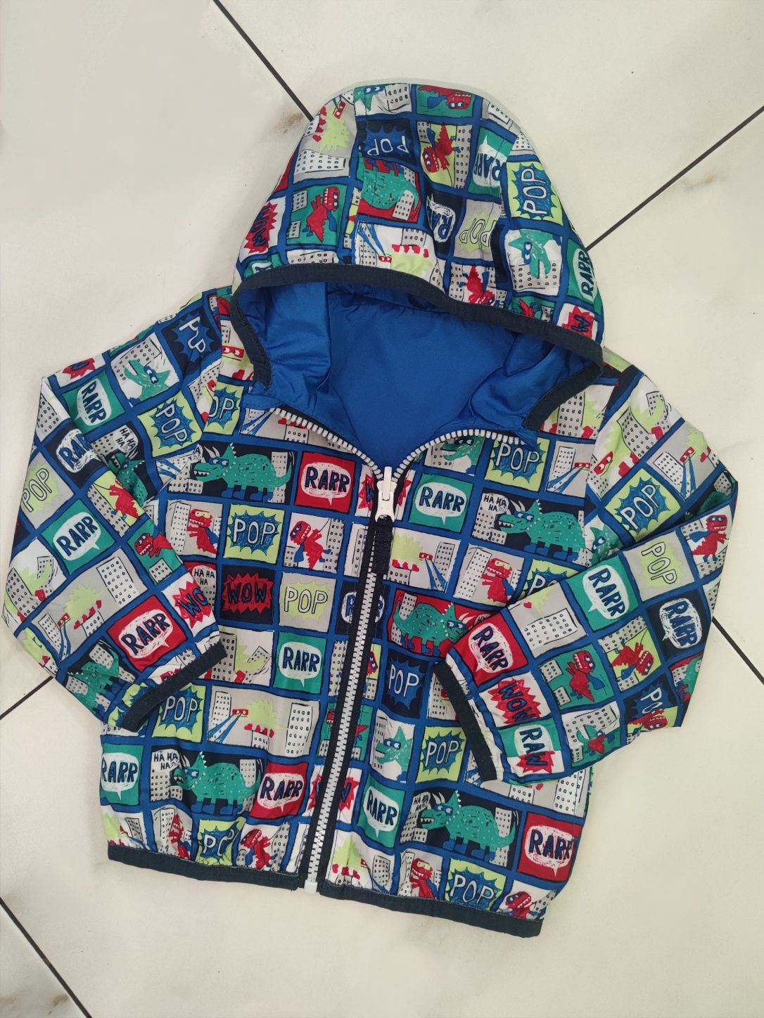 Двухсторонняя куртка ветровка M&S на мальчика 1-1,5-2 года