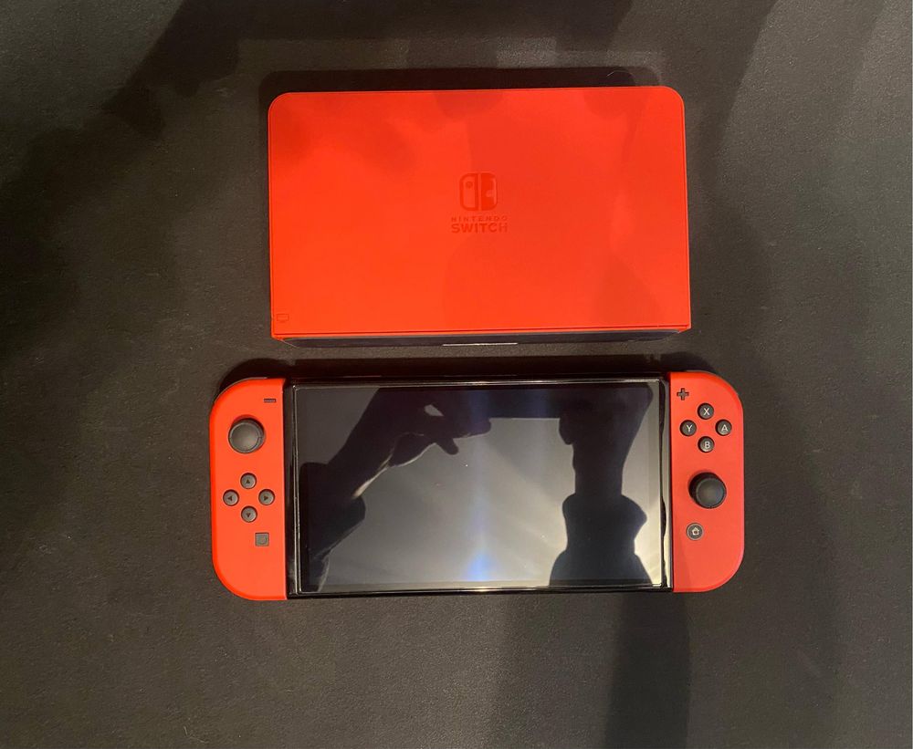 Nintendo Switch OLED - Mario Red Edition+3 gry +capture card GWARANCJA