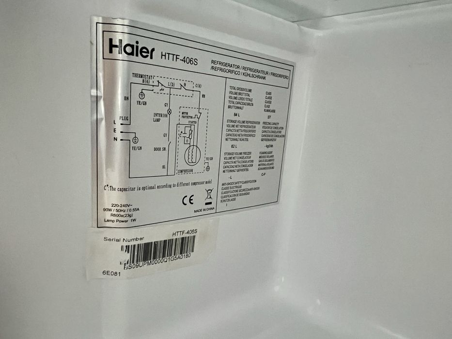Lodowka Haier 84L HTTF-406S