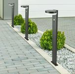 Słupek Ogrodowy Solarny V-TAC 80cm 5.5W LED IP54 Czarny 3000K 220lm