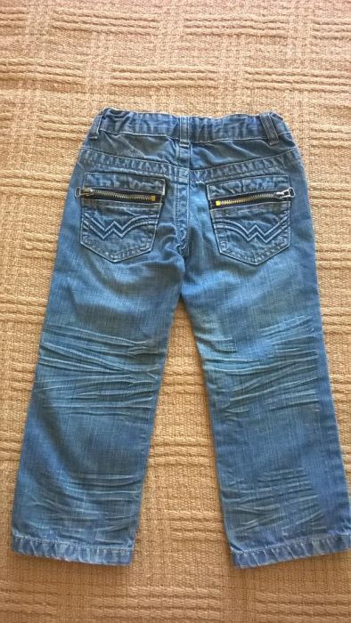 2-3 lata 98 cm Zara Kids spodnie jeansy przetarcia bluzka C&A nowe