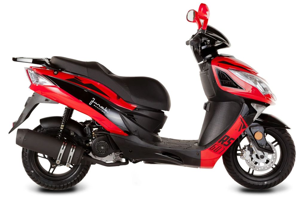 Junak 607 50cc - nowy, dostępny od ręki, kolor czarno-czerwony